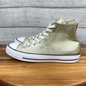 Converse Chuck Taylor All Star High Light Gold Glitters Shoe 562481C Women’s 9